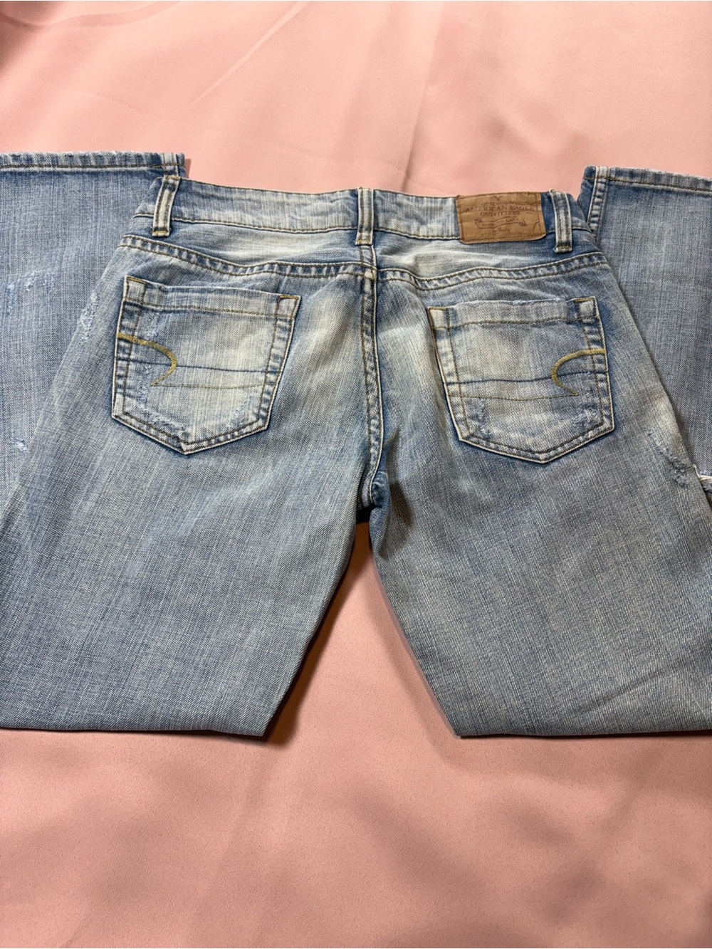 Vintage Y2K American Eagle Hipster Light Wash Straight Jeans